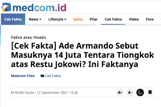 [Cek Fakta] Video Ade Armando Bongkar Rahasia Rezim Jokowi dan Kaitannya dengan Isu Penundaan Pemilu? Ini Faktanya